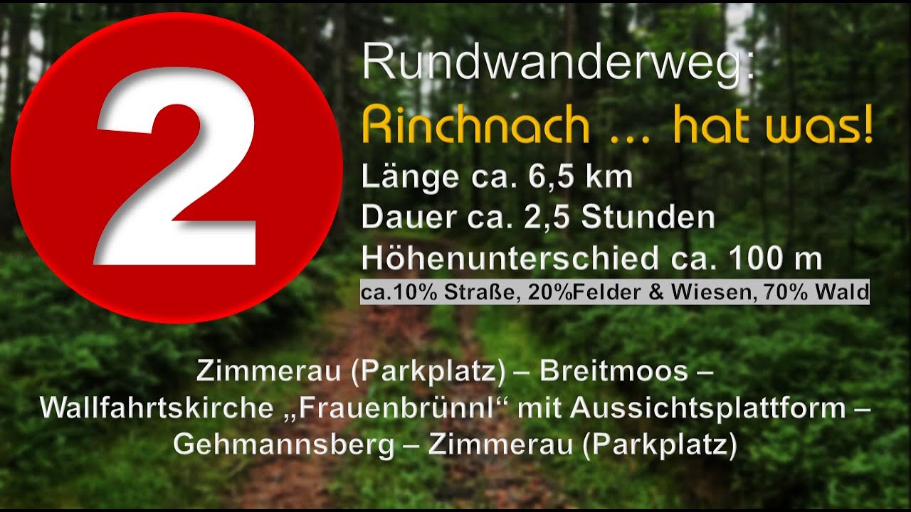 Rundwanderweg 2: Rinchnach... hat was! 5-fache Geschwindigkeit, Zeitraffer 4K - UHD