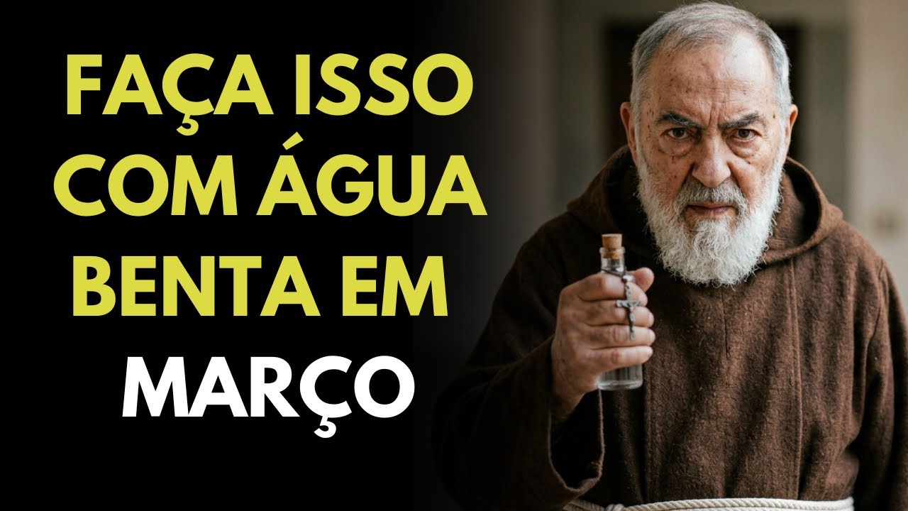 MÊS DE SÃO JOSÉ: 2 COISAS QUE VOCÊ PRECISA FAZER COM ÁGUA BENTA – PADRE PIO ALERTA