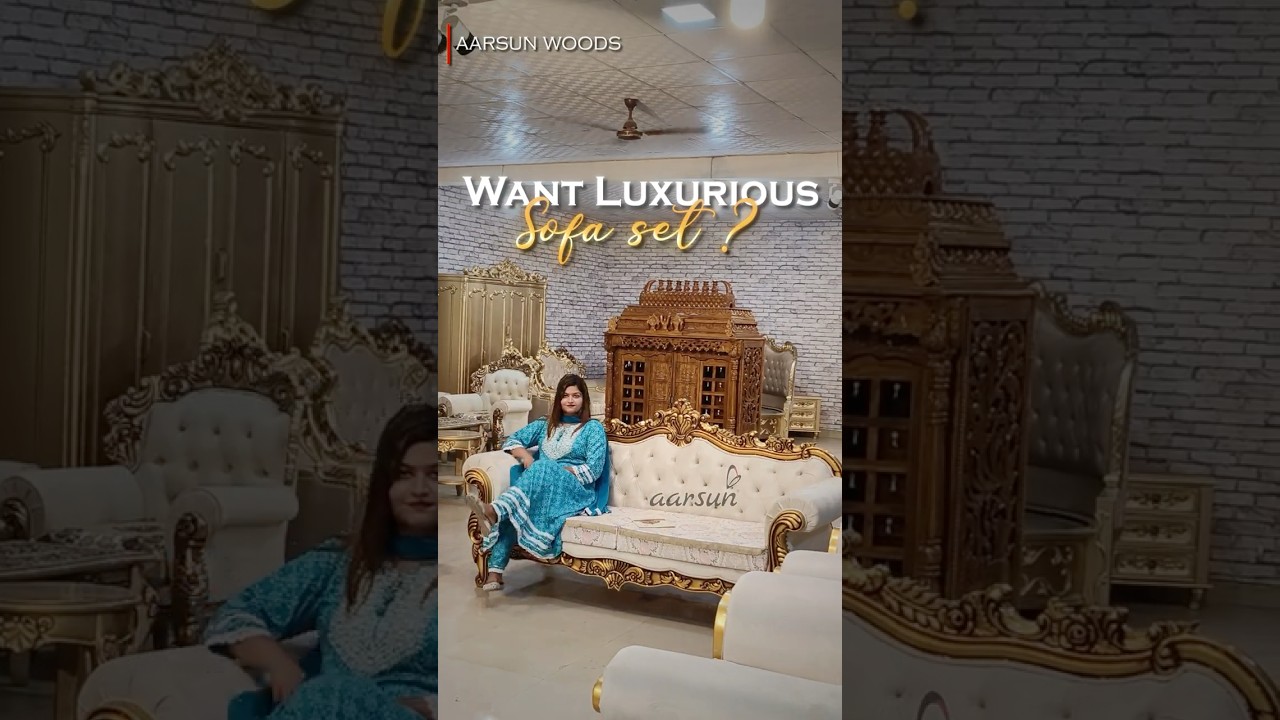 Premium Hand-Carved Teakwood Sofa Set | Aarsun Luxury Furniture Collection #sofa #sofasets #aarsun