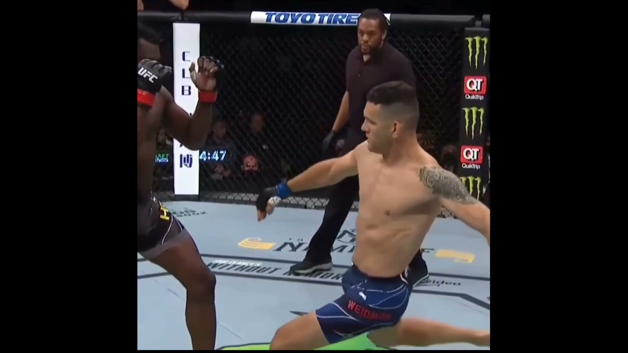 Uriah Hall vs Chris Weidman ufc 261 highlight. weak stomachs need not watch!