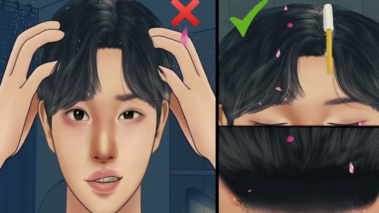 ASMR Animation | Satisfying Scalp Treatment | Big Flakes Dandruff Removal! | SG smooth