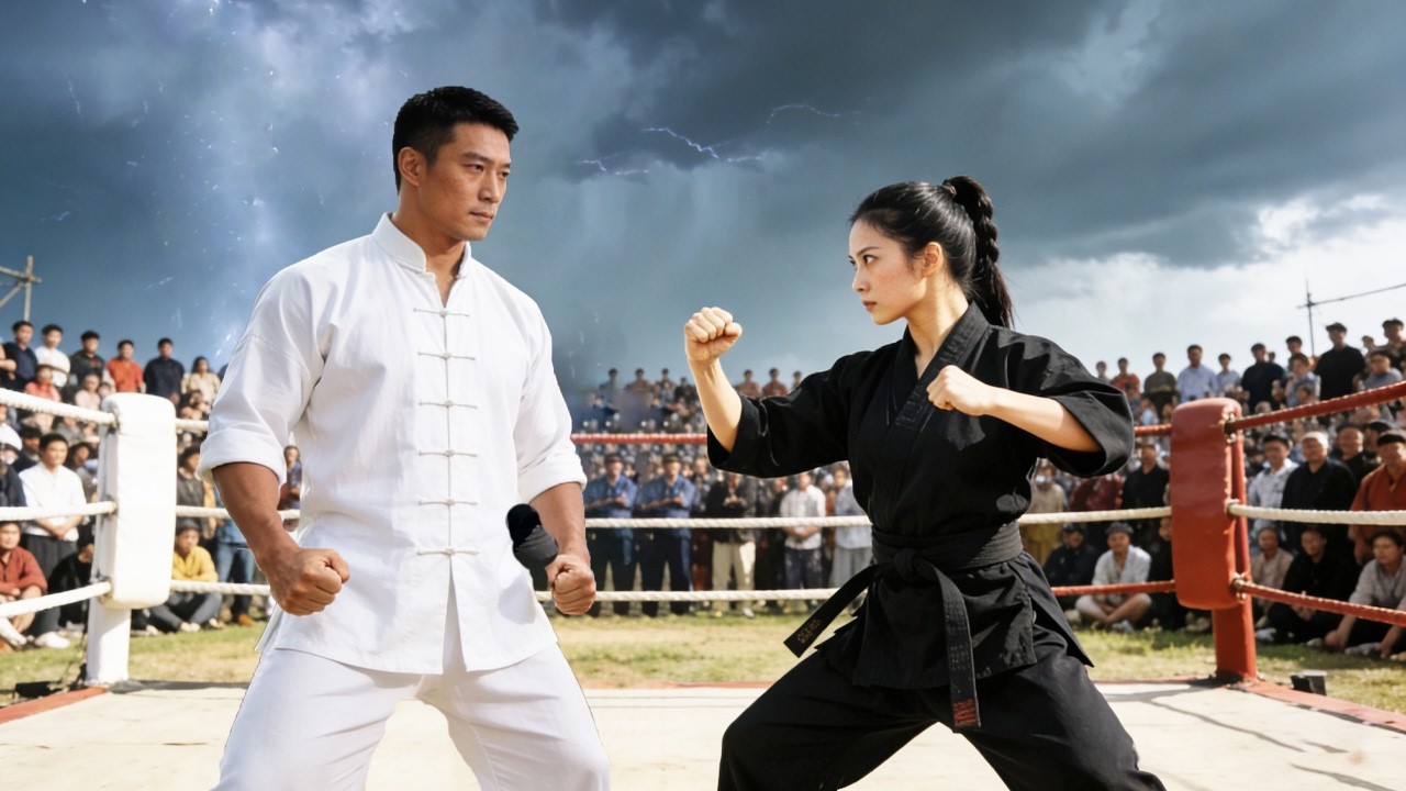 日本女將擂台打敗太極宗師以為無敵，下秒被功夫小子打敗 🔥 功夫 | Kung Fu