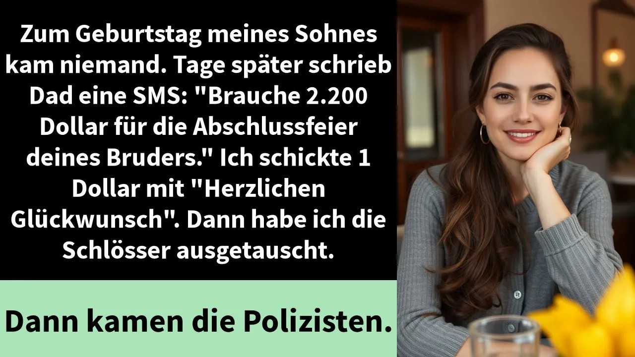 Zum Geburtstag meines Sohnes kam niemand  Tage sp&auml;ter schrieb Dad eine SMS：