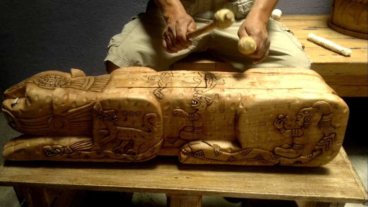 Sample of the sound from Jaguar Teponaztli Drum - Fresno wood