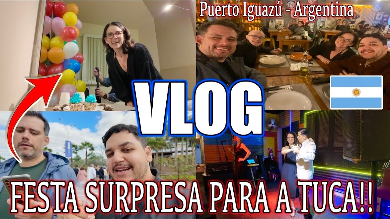 O ANIVERSÁRIO SURPRESA da TUCA🎂+ CHEGAMOS na ARGENTINA, FOI UMA NOITE MARAVILHOSA - TEVE COMPRINHAS😍