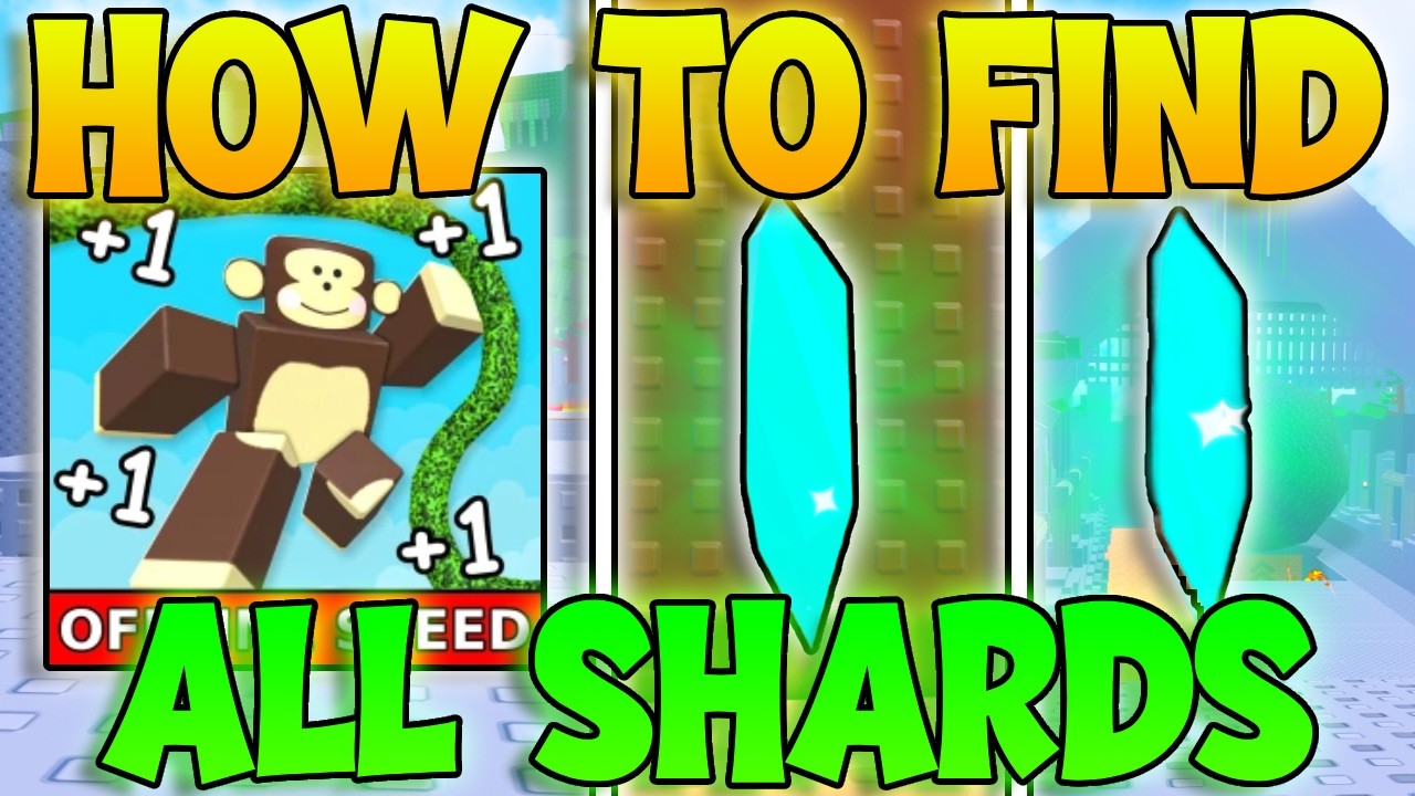 How To Find ALL 9 SUNKEN SHARDS in +1 Speed Monkey Escape! - Sunken Shards Guide +1 Speed Monkey!