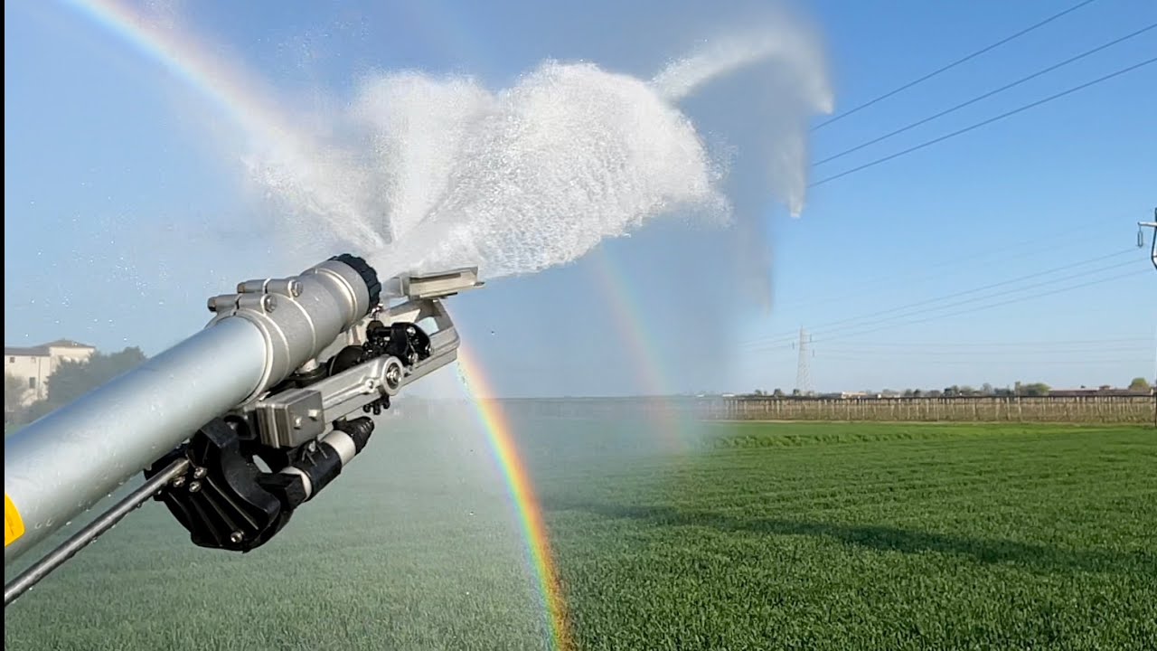 Sprinkler irrigation in slow motion
