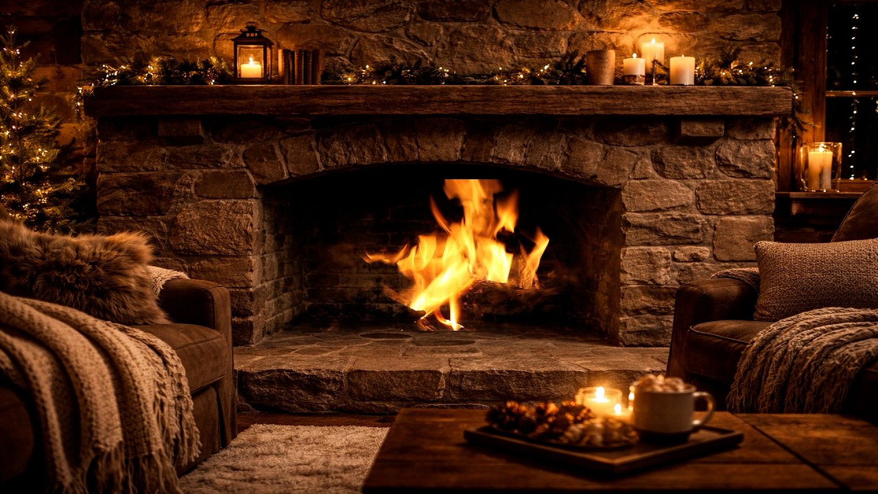 Fireplace Heat Meets Winter Cold ❄️ ASMR Sleep Aid