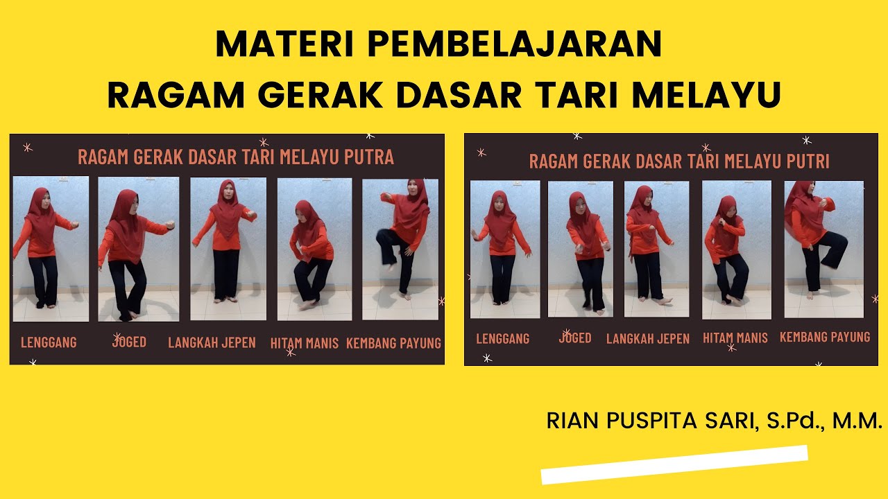 Materi Pembelajaran Seni Budaya, Ragam Gerak Dasar Tari Melayu