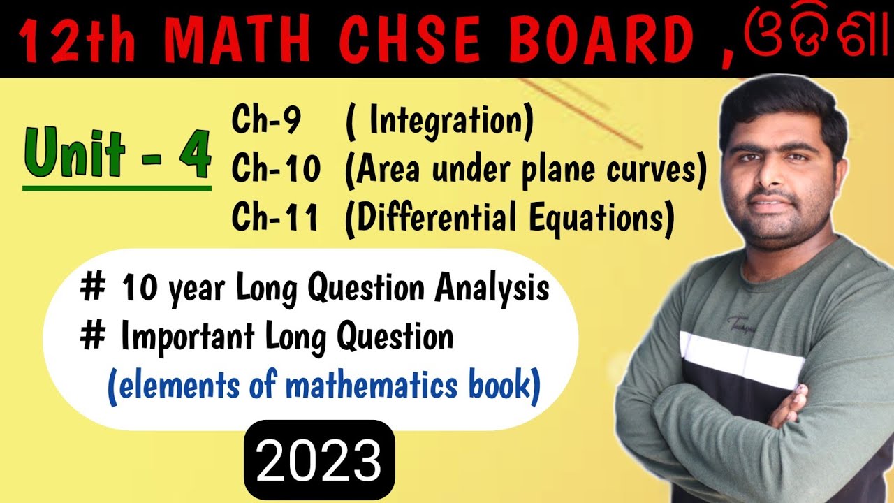 unit 4 || important Questions for 2023 elements of mathematics class 12th || chse board ||