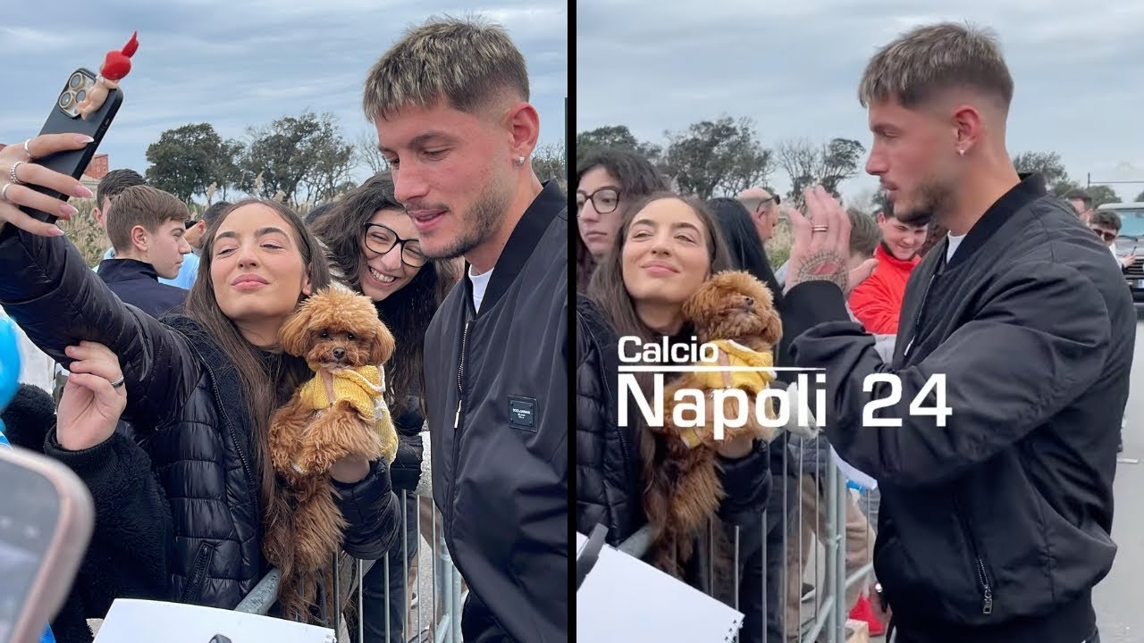 “Mica morde?” 🤣 Siparietto tra MAZZOCCHI ed un…CANE a Castel Volturno 🐶