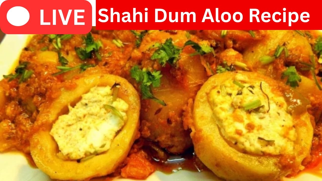 🔴LIVE shadiyon wale Shahi Dum Aloo / Awadhi  Dum  Aloo , Stuffed Dum Aloo Recipe  by Khana Manpasand