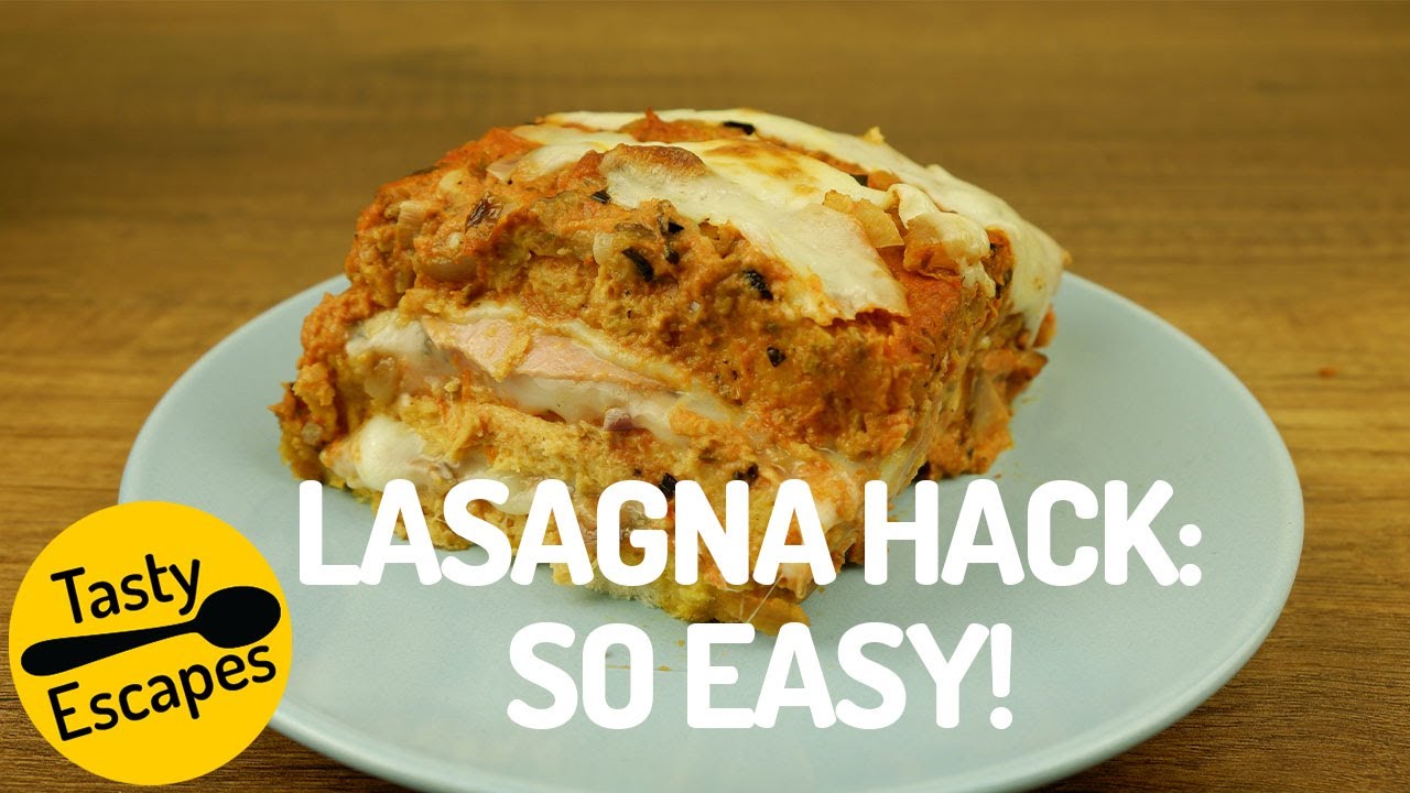 Stale Bread/Toast Lasagna | Lasagna HACK! Quick, cheap and yummy