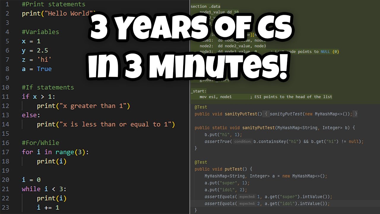 3 Years of College Computer Science in 3 Minutes