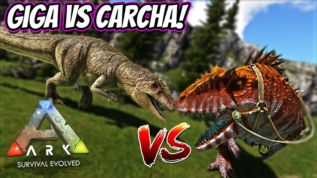 CARCHA VS GIGA Stat Breakdown And Comparison! || Ark Survival Evolved