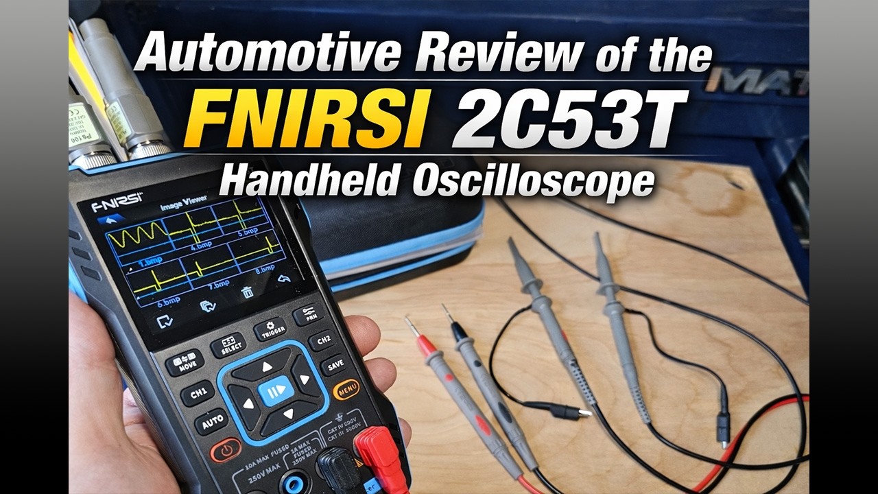 Automotive test of the FNIRSI 2C53T Handheld Oscilloscope Multimeter Signal Generator.