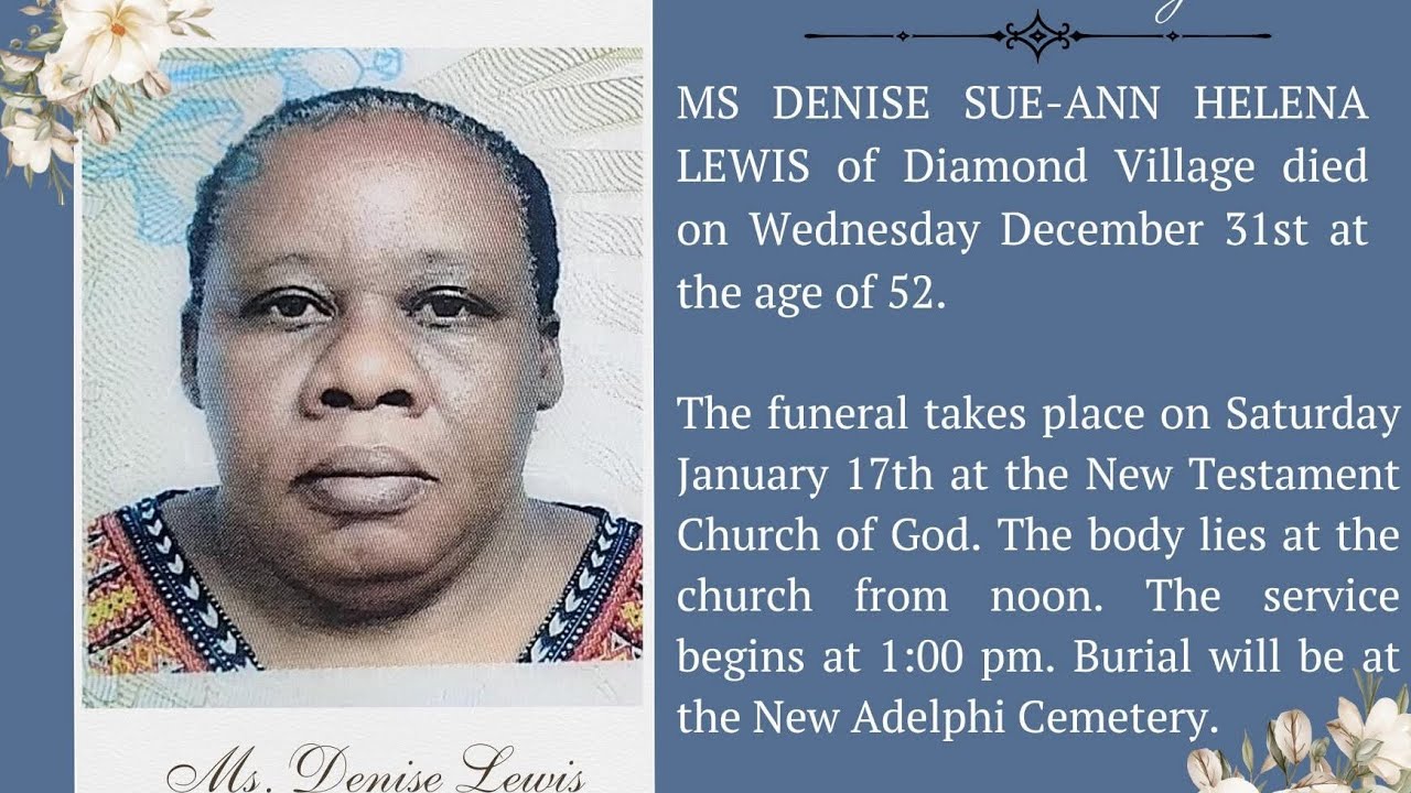 Funeral for the late Denise Lewis