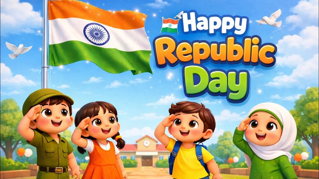 Tiny Hands, Big Love for India | Happy Republic Day 🇮🇳 |  Song for kids with 