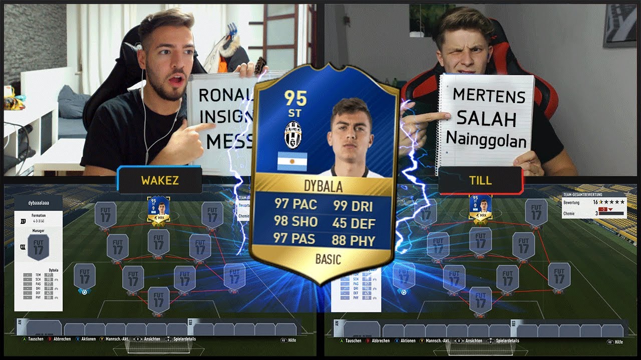 FIFA 17 TOTS 95 DYBALA SQUAD BUILDER SHOWDOWN vs FIFAGAMING 😱🔥😈