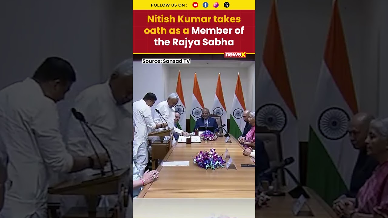 Nitish Kumar sworn in as Rajya Sabha MP, Bihar ruling alliance signals leadership transition