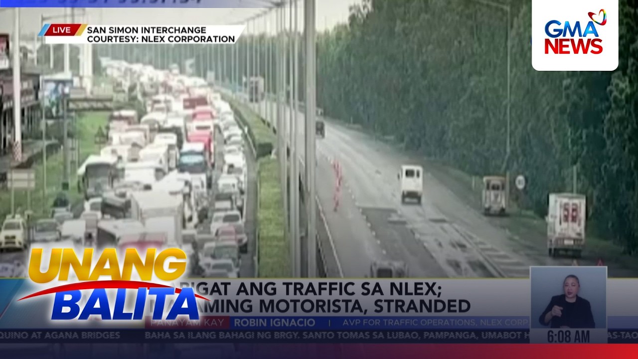 Mabigat ang traffic sa NLEX; maraming motorista, stranded | Unang Balita