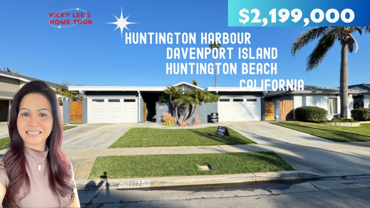 Home Tour a $2,199,000 Huntington Harbour Huntington Beach California Real Estate mov
