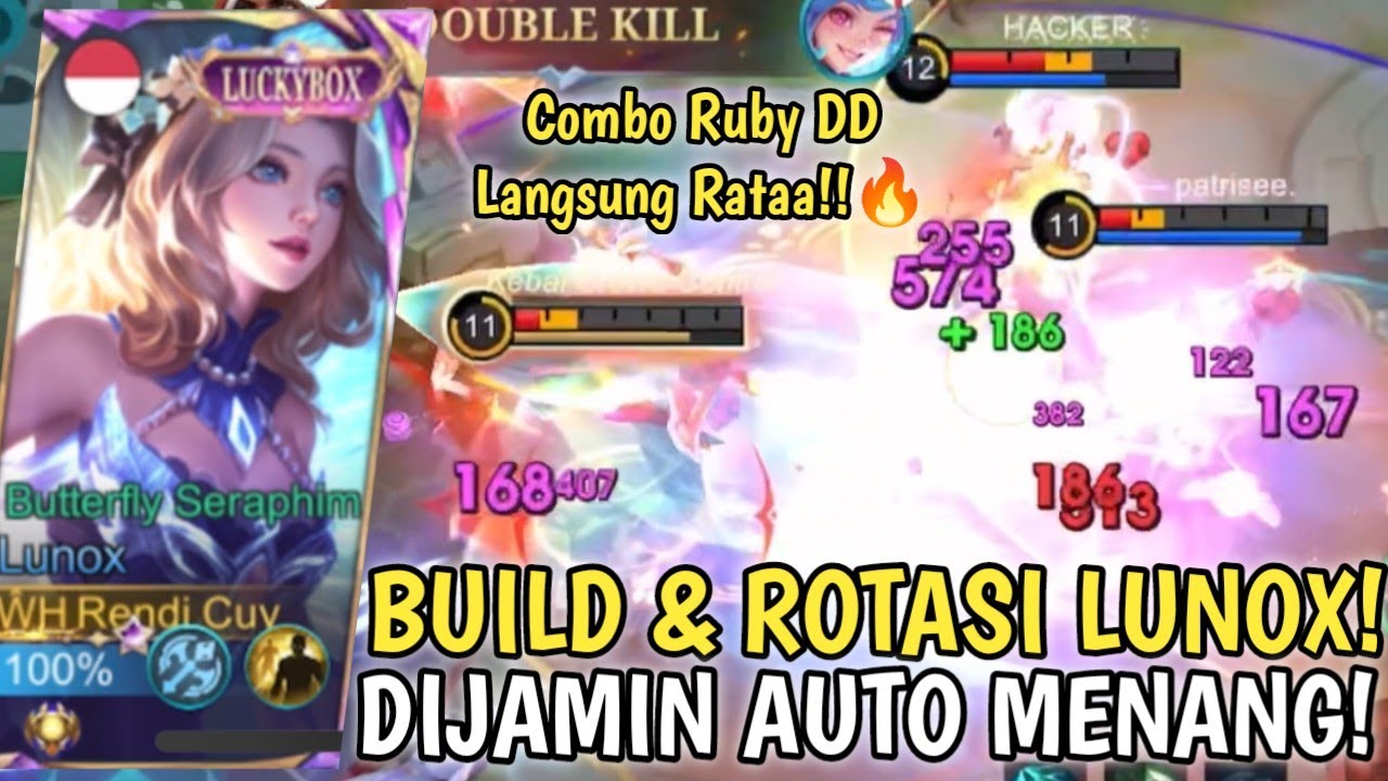 CARA LUNOX BANTAI MAGE MUSUH SAMPE FEEDER! MIKRO MAKRO LUNOX | BUILD LUNOX TERSAKIT 2024 - MLBB