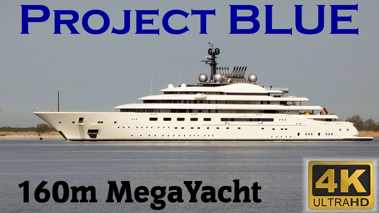 PROJECT BLUE auf der Weser - 160 Meter Yacht zurück von Testfahrten