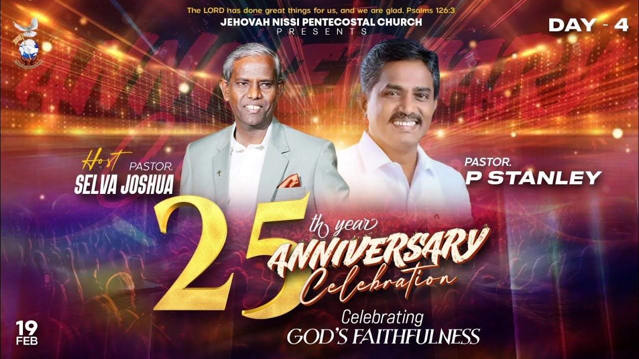 🔴🅻🅸🆅🅴 25th Year Anniversary | Pas. P. Stanley | 19th Feb 2026 | Pas. J. Selva Joshua | JNPC