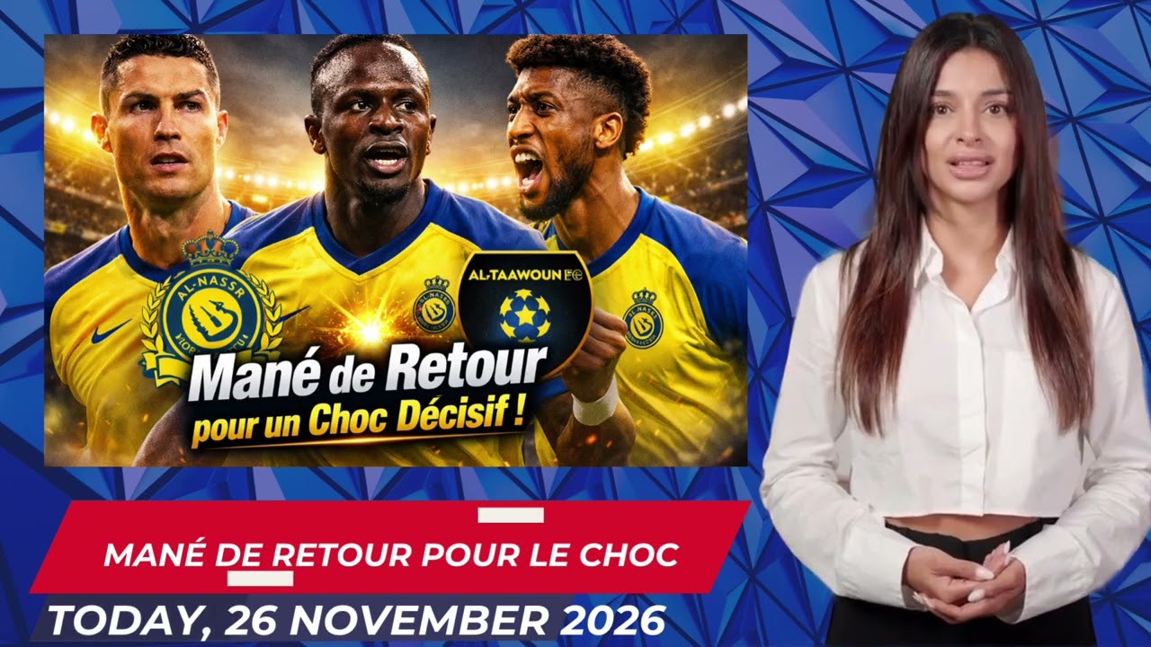 🔥 Mané de retour pour mener Al-Nassr dans un choc décisif face à Al-Taawoun ! 🌔