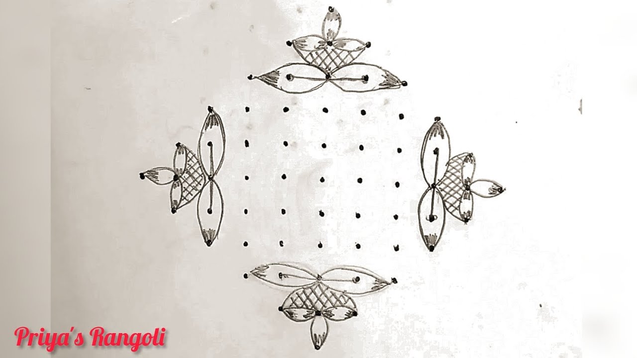 கார்த்திகை தீபம் போட அழகானகோலம்🌺#easy#trending#art#karthikamasam#karthigai#karthigaideepam#muggulu 
