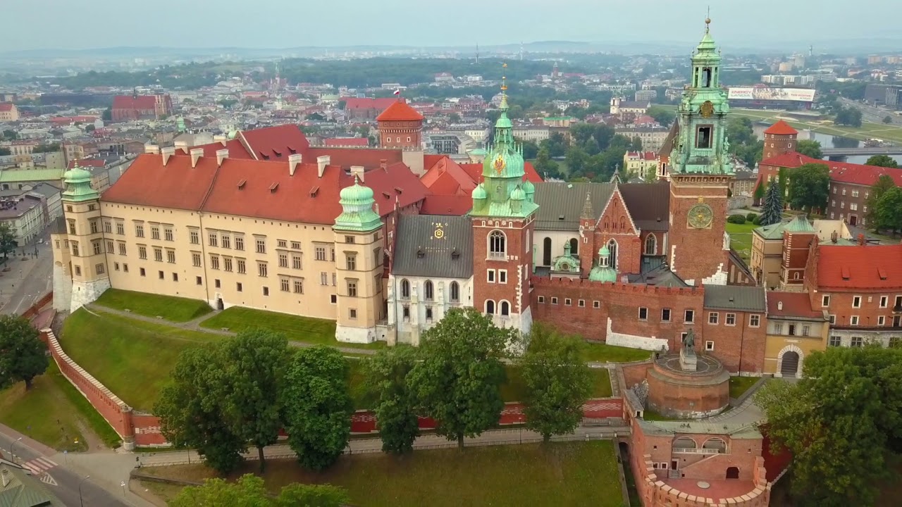 КРАКОВ С ВЫСОТЫ ПТИЧЬЕГО ПОЛЕТА . Dji Mavic Pro video.