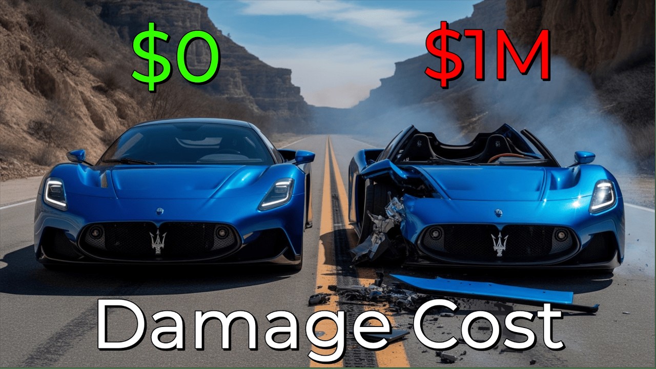 Realistic Crashes BeamNG Drive Damage Cost Maserati MC20 | Epic Wallet Survival