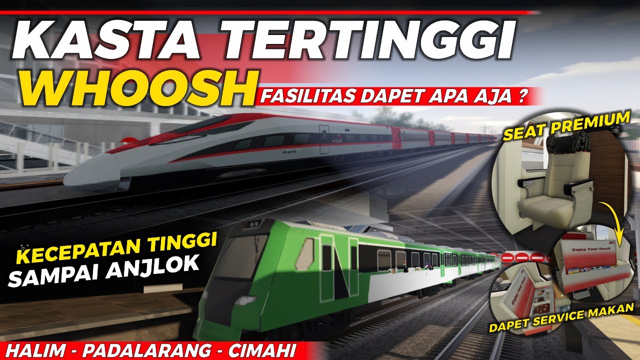 Ke BANDUNG Naik Kereta Cepat WHOOSH FIRST CLASS‼️ Sampai ANJLOK 😂 - Roblox Whoosh Indonesia