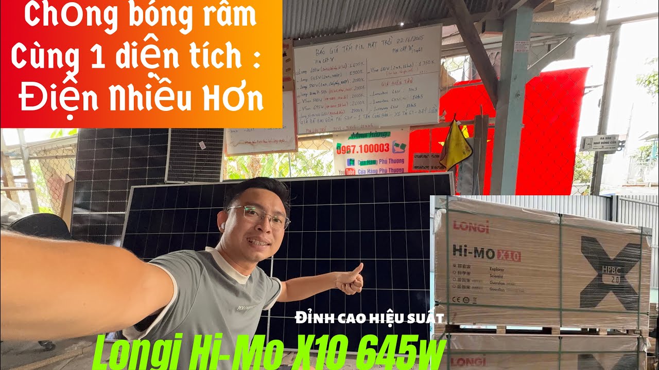 H&agrave;ng Mới Về Longi Hi-Mo X10 645w cho&aacute;ng ngộp với c&aacute;c c&ocirc;ng nghệ: nhẹ, cường lực, hiệu suất đến 24,1 %