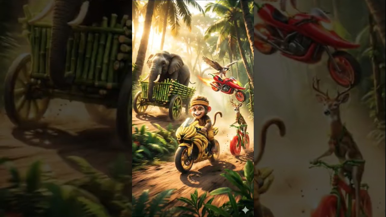 Veer Ki Banana Bike 🐒🍌 | Jungle Race Part 2.  