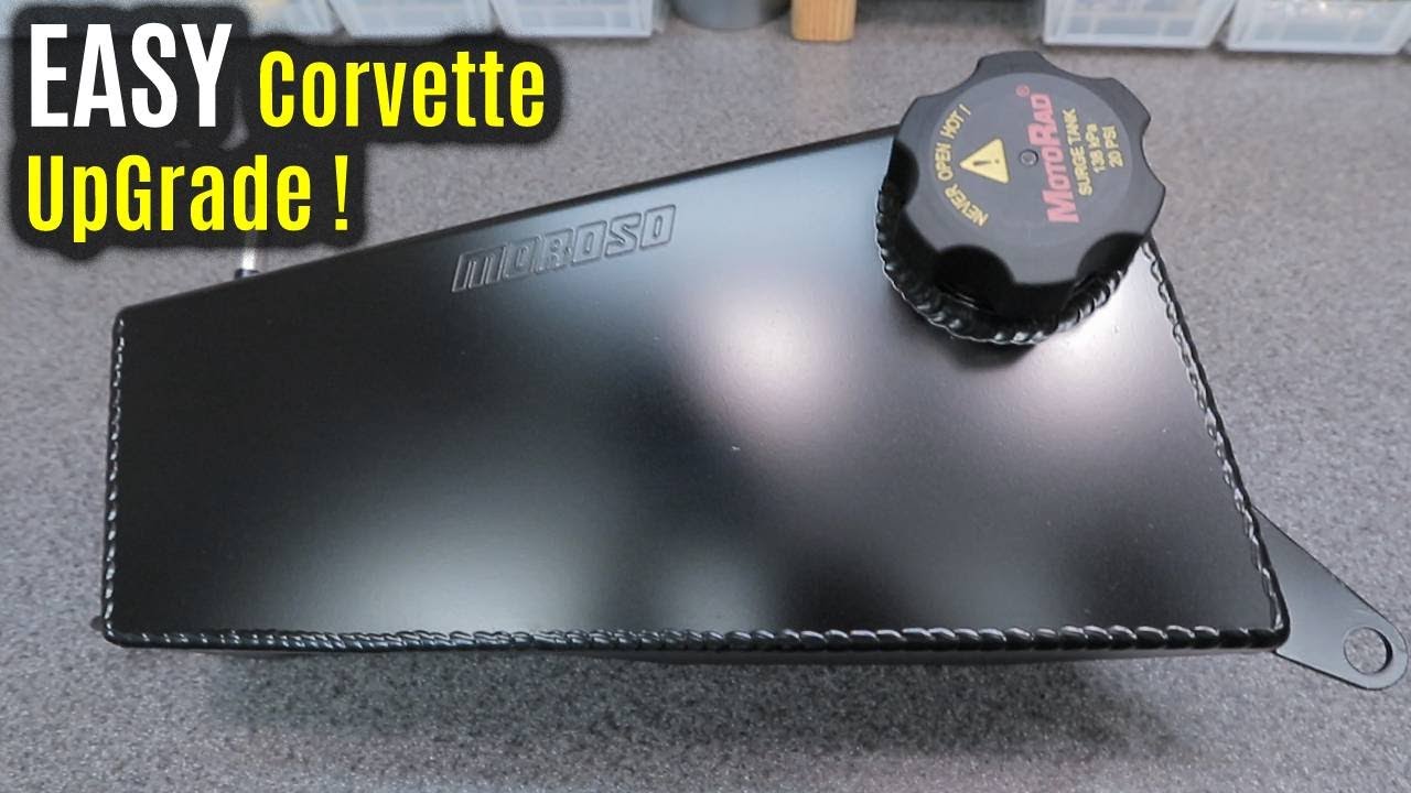EASY C6 Corvette Engine Bay UPGRADE | Installing GS Z06 ZR1 Moroso Coolant Expansion Tank