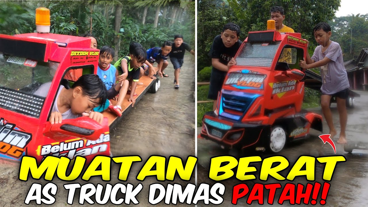 MANY TRUCK OVERLOAD❗ TRUK TRAILER DIMAS MUATAN BERAT SAMPAI AS RODA PATAH LAGI DAN RUSAK LAGI😭