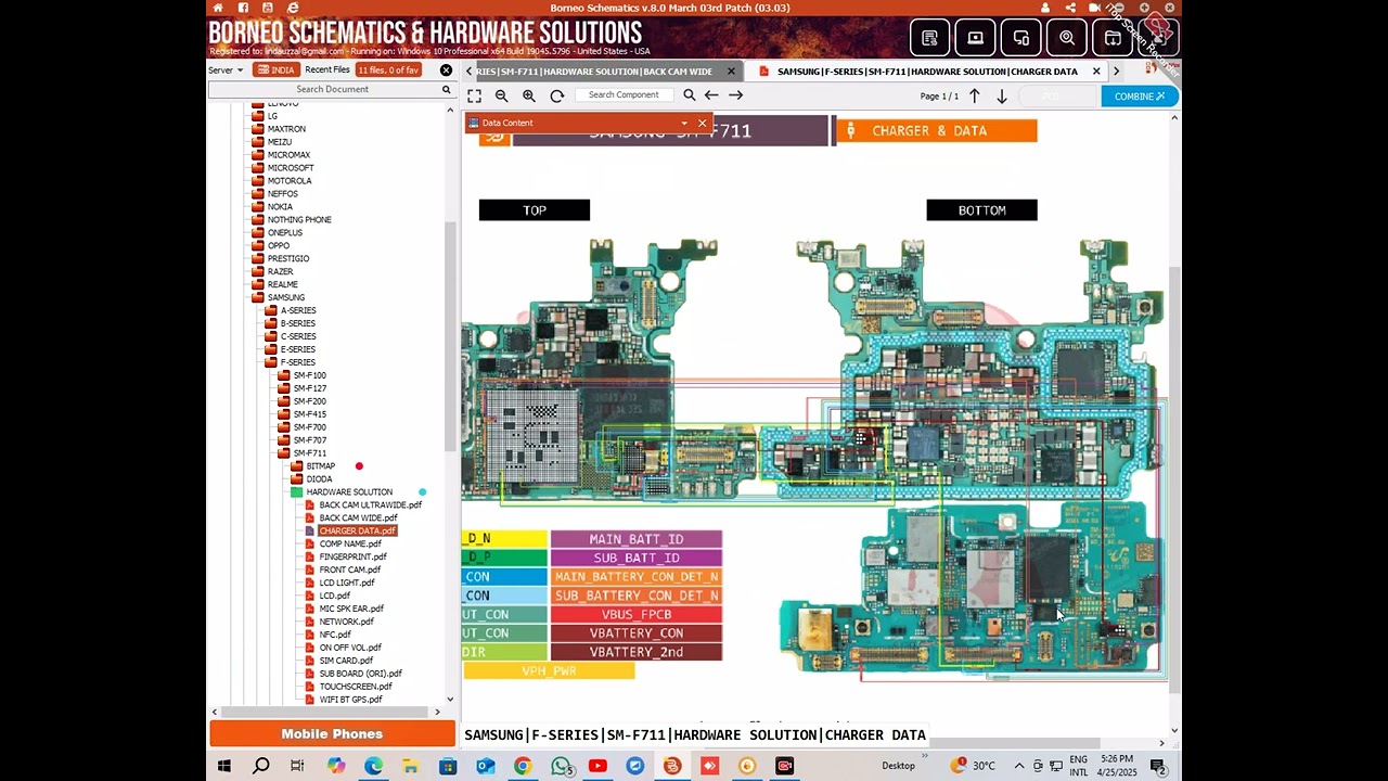 Samsung F 711 Mother Board Schematics Samsung  | Galaxy Z Flip3 5G SM-F711B 17Android 11 | good ✅✅✅👍