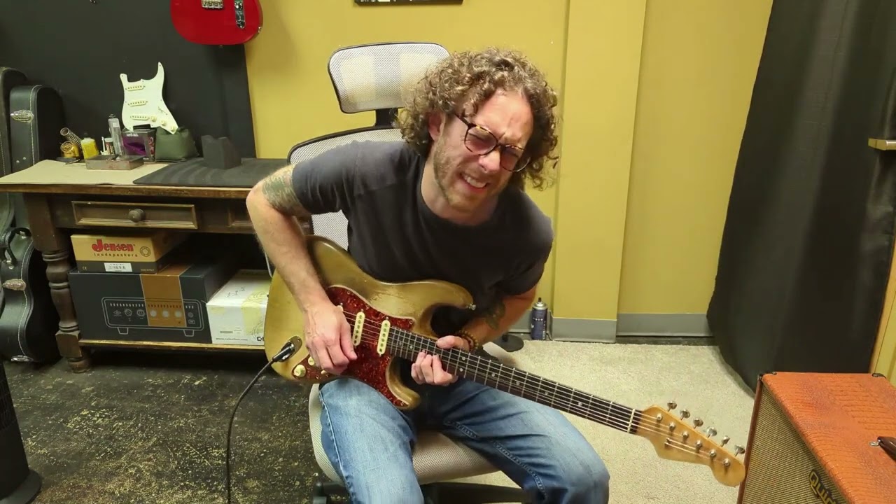 Texas Blues style lead guitar by Justin Cody Fox 1980's Warmoth Stratocaster w/ Mojotone Pickups