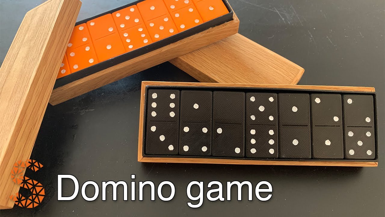 Making a 3D printed domino game in a wooden box