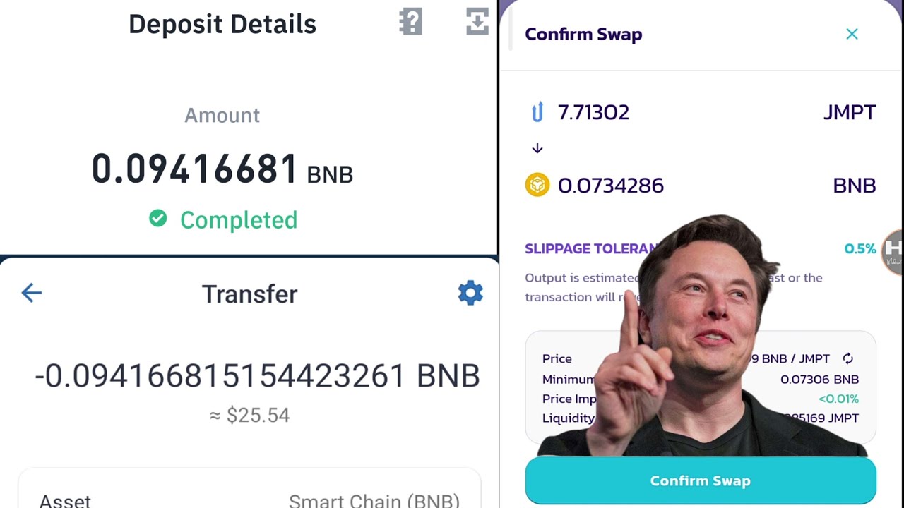 Как обменять токен JumpTask на BNB &mdash; вывод JMPT на BINANCE. РУКОВОДСТВО