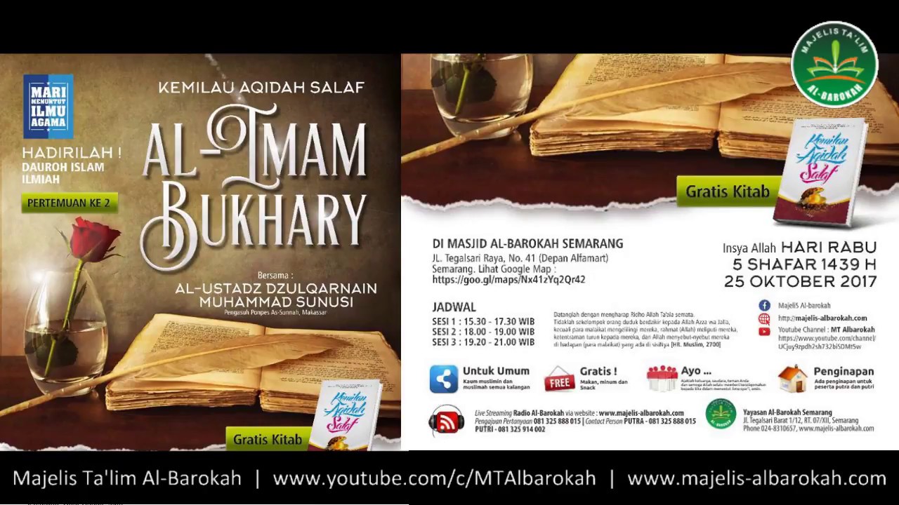 (Sesi 2) Kemilau Aqidah Salaf Al-Imam Al-Bukhary oleh Ustadz Dzulqarnain Muhammad Sunusi