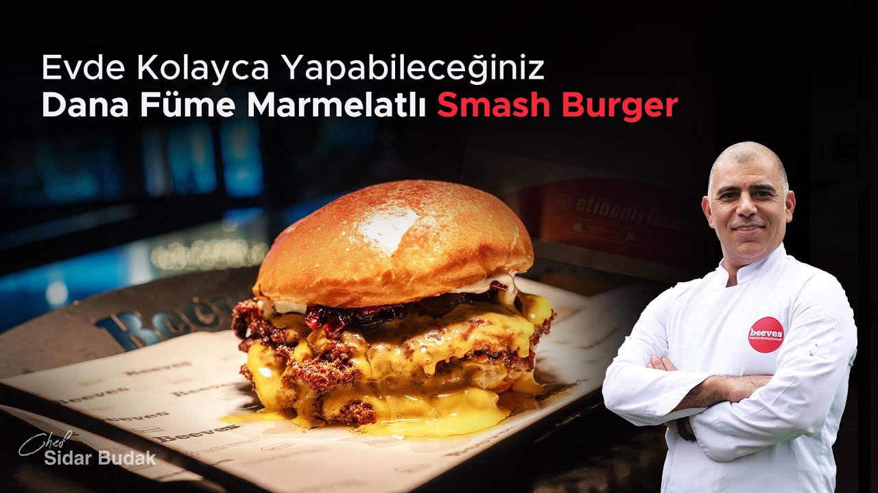 Mükemmel Dana Füme Marmelatlı Smash Burger Tarifi