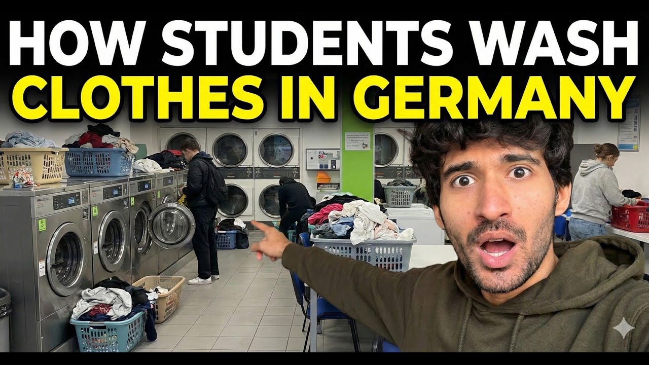 How Students Wash Clothes in Germany | Using Washing Machine