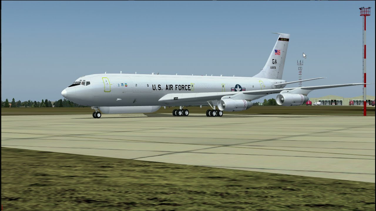 FS2004 Northrop Grumman E-8C Joint STARS starting
