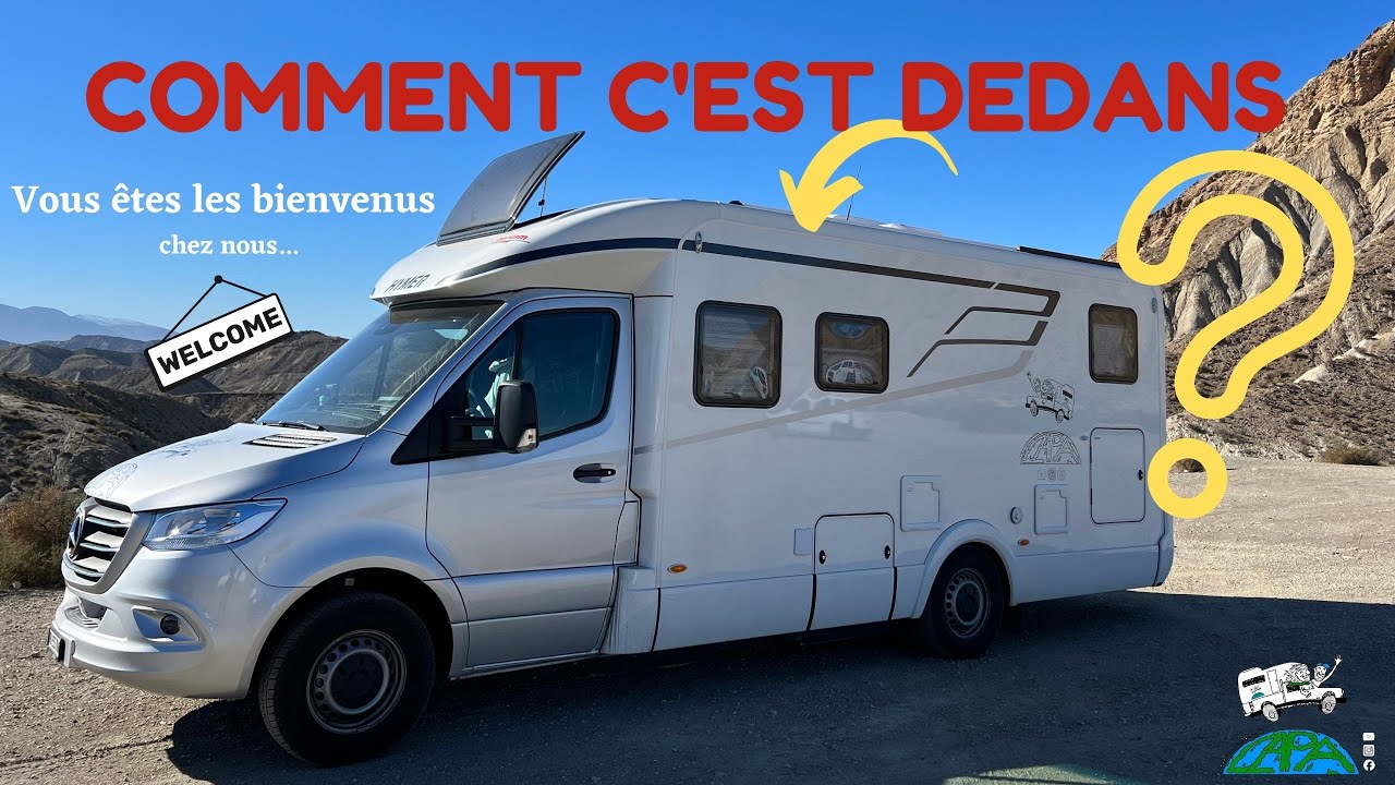 Présentation de l'intérieur de notre camping car