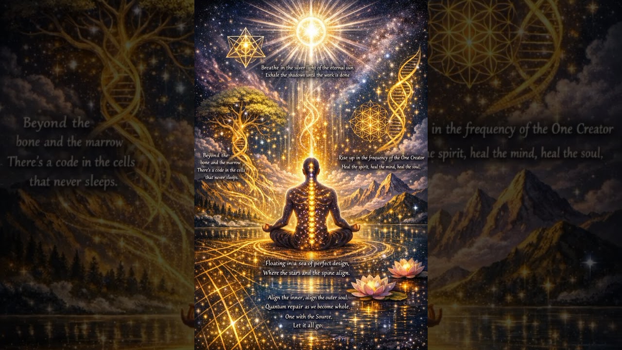 [Full Song] The Golden Blueprint – Healing Frequency for Mind Body & Soul Sacred Geometry Meditation