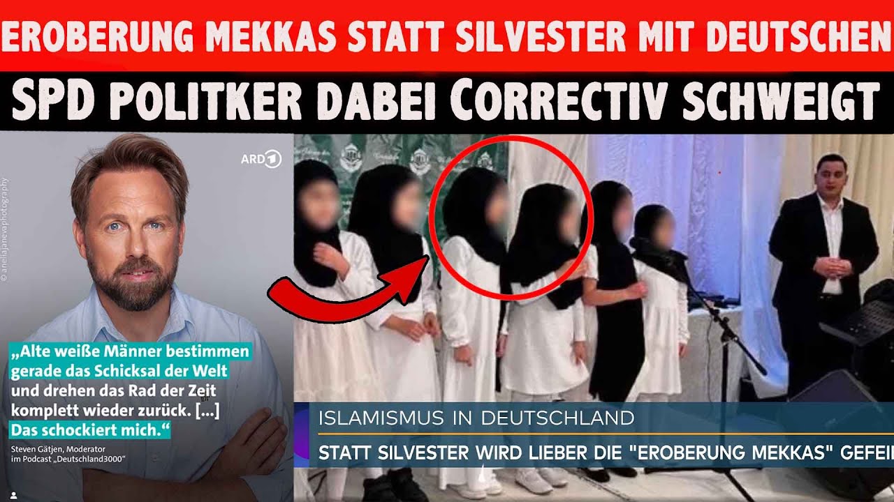 Islamisten mit SPD Politiker feiern EROBERUNG Mekkas Gefahr kommt von RECHTS Kinder mit Kopftuch