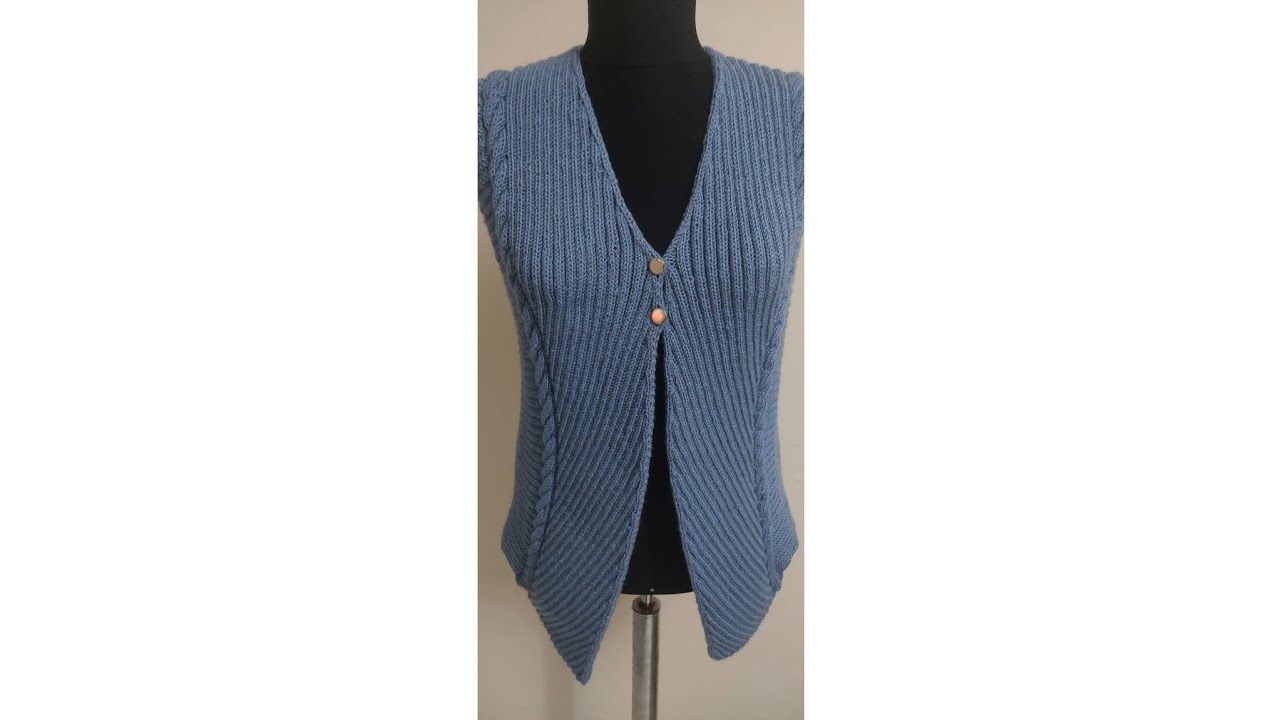 VEREVİNE SPOR YELEK (2.bölüm)#knitting #knittingdesign #sweaterdesign